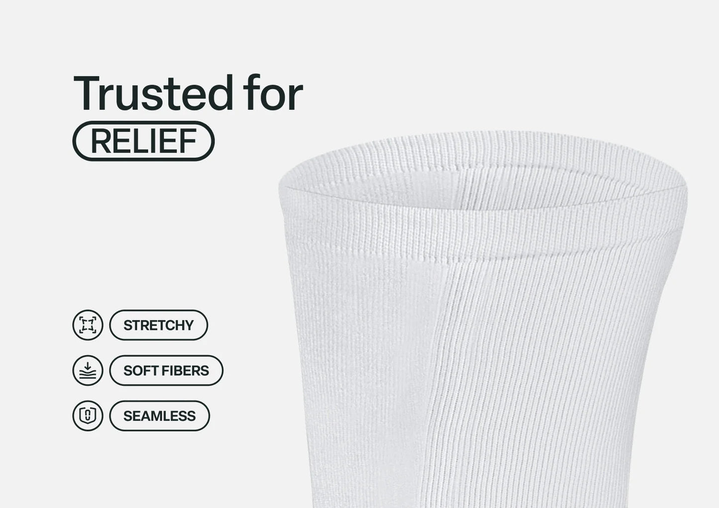 Extra Roomy Socks (Thick) - White