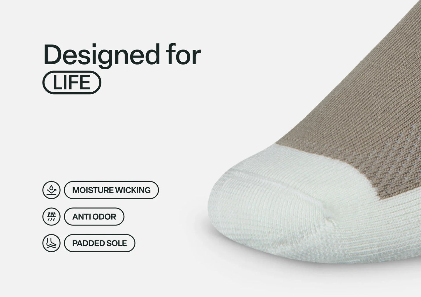 Padded Sole Socks - Brown