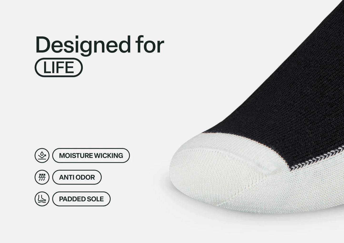 Extra Roomy Socks (Thick) - Black