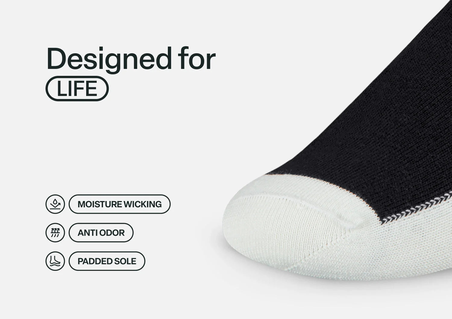 Extra Roomy Socks (Thick) - Black