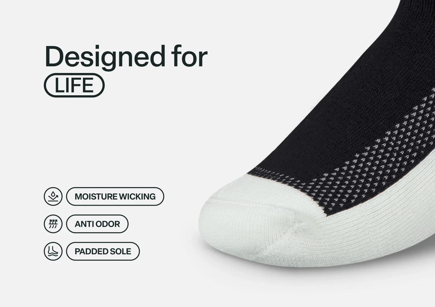 Padded Sole Socks - Black