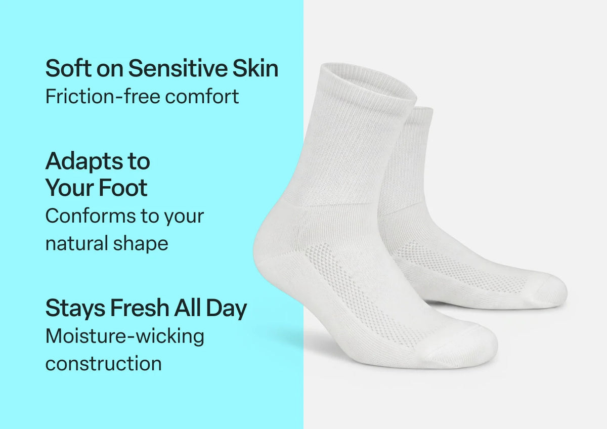 Padded Sole Socks - White