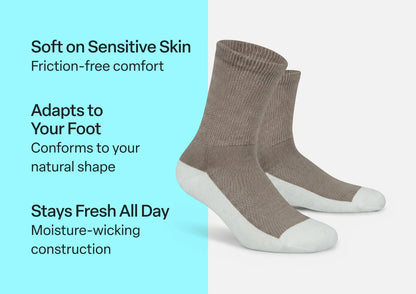 Padded Sole Socks - Brown
