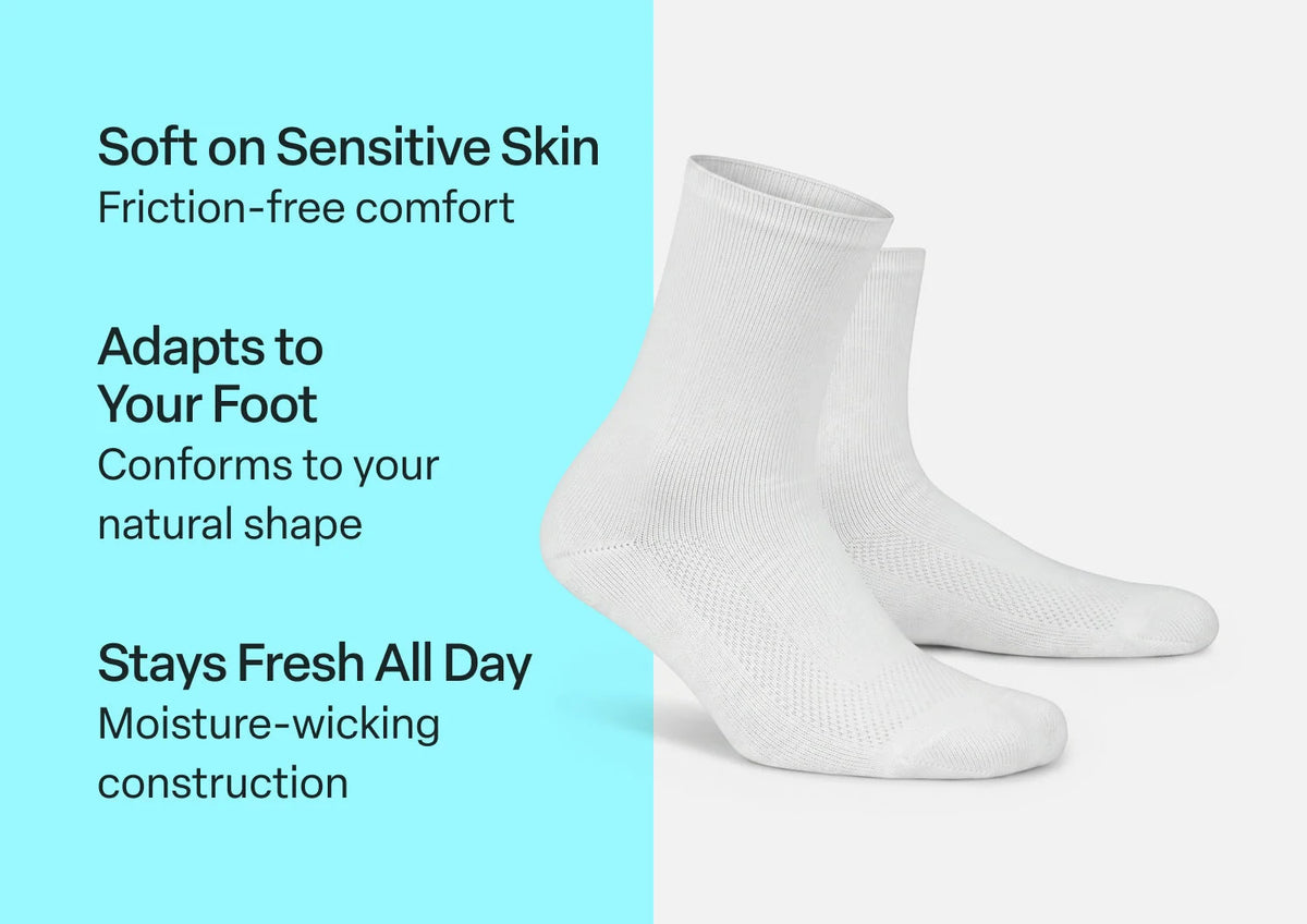 Extra Roomy Socks (Thick) - White